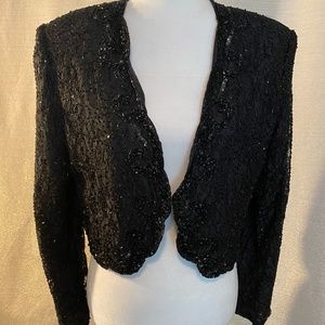 Black Beaded Jacket/ Blazer/ - image 1